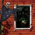 thumbnail image 4 of YIKA Halloween Decoration Halloween Window Cover Holiday Background Horror Witch Theme Simulation Window Party Ambiance Arrangement Singlesided 47x31.5in Halloween Ornaments, 4 of 8