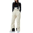 thumbnail image 2 of Pyhlmscde Women's Insulated Ski Bib Overalls Winter Snowboarding Pants Sleeveless Ski Adjustable Strap Jumpsuit, Insulated Overalls for Women, Waterproof Windproof Pants Women, Womens Ski Bibs, 2 of 5