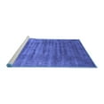 thumbnail image 2 of Ahgly Company Machine Washable Indoor Round Oriental Blue Industrial Area Rugs, 5' Round, 2 of 4