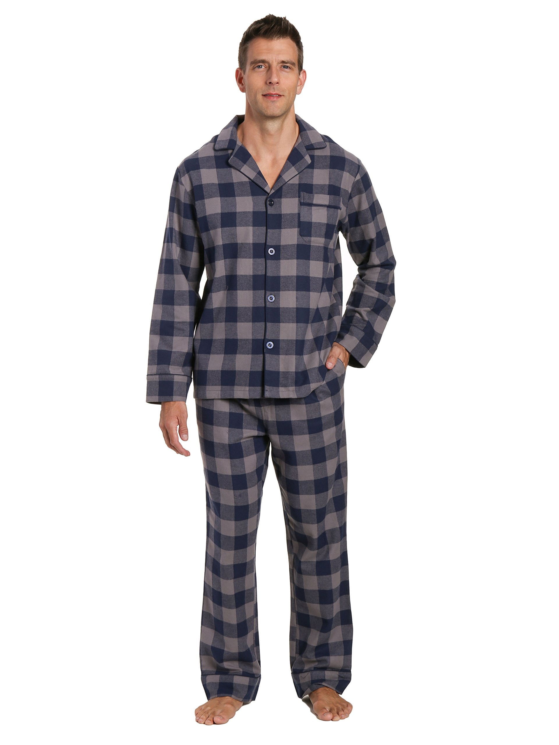 100% Cotton Flannel Pajamas Set Noble Mount Mens Pajama Set