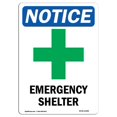 thumbnail image 1 of SignMission OS-NS-A-1218-V-11896 12 x 18 in. OSHA Notice Sign - Emergency Shelter, 1 of 1