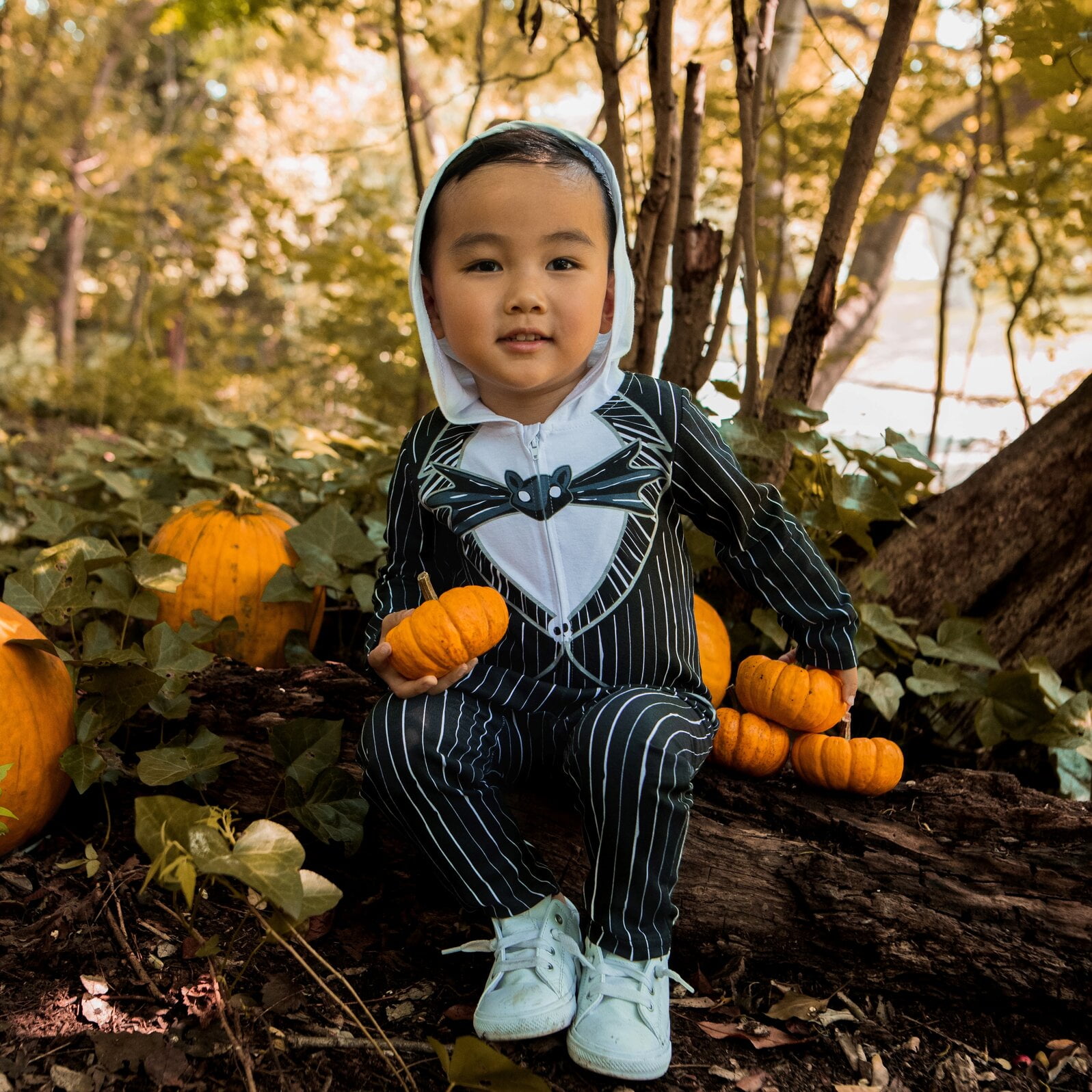 Disney Nightmare Before Christmas Jack Skellington Infant Baby Boys Zip Up Costume Coverall Newborn to Little Kid