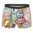 thumbnail image 4 of Goofa Travel Stamp Printed Men's Boxer Briefs Underwear, Moisture-Wicking Underwear, Trunk,Soft and Breathable Cotton Underwear-Small, 4 of 9