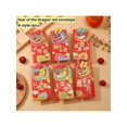 thumbnail image 1 of 4pcs/6pcs 2024 New Year Red Envelopes Chinese Lunar New Year Creative Gold Foil Red Packets For New Year's Day, 1 of 4
