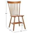 thumbnail image 4 of Safavieh Parker Traditional Wood Dining Side Chairs, Walnut (Set of 2), 4 of 8