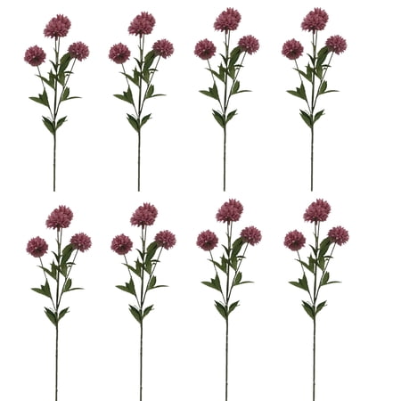 Mainstays 31  Artificial Pink Ball Mum Indoor Stem  Set of 8