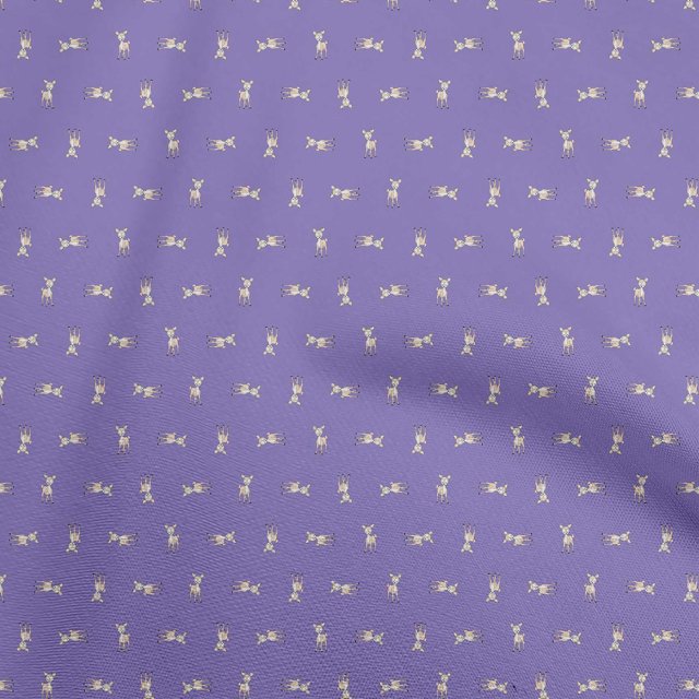 oneOone Polyester Spandex Violet Fabric Animal Sewing Craft Projects Fabric Prints By Yard 56 Inch Wide