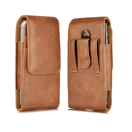 Njjex Belt Holster for LG Aristo 4  3 2 Plus Xpower 3 2 1 Arena 2 Escape Plus Prime 2 Xpression 2 Premium Leather Belt Clip & Loop Carrying Case Card Holder Slots