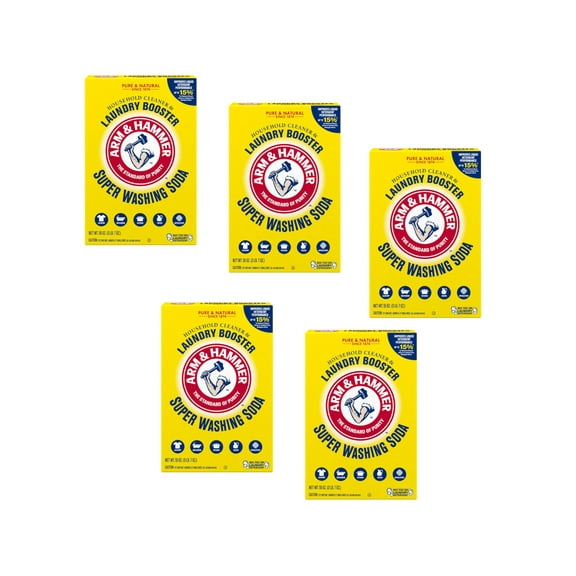Arm & Hammer Super Washing Soda Laundry Booster, 55oz. - Pack of 5