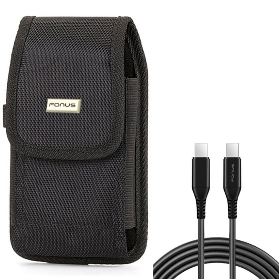 Case Belt Clip w 6ft Long USB-C Cable for Samsung Galaxy S22 Ultra,S21,Ultra,S20 Ultra,Plus,Fan Edition,FE 5G - Rugged Holster , PD Fast Charger Cord Power Wire Combo