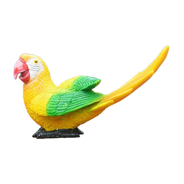 1 pieza de escultura de loro, decoración de paisaje, figura en miniatura hecha a mano, creativa Derecha C