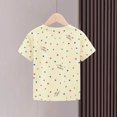 thumbnail image 6 of ITSAME Cotton T-Shirt for Girls Cartoon Print Crewneck Short Sleeve Summer Loose Casual Tops Beige Size 1-2, 6 of 6