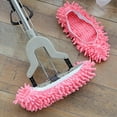 thumbnail image 6 of Washable Mop Slippers Microfiber 2x Lazy Foot Socks Cleaner Foot Shoes Cover for kitchen and office Bathroom Floor Dusting Women Men , Pink สีแดง, 6 of 8