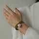 thumbnail image 1 of Nueva pulsera elástica de terciopelo con forma de corazón ancho color melocotón de la serie de San Valentín. Pulsera de moda para mujer., 1 of 7