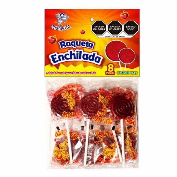Paleta de caramelo Miguelito sabor grosella con chile 180 g