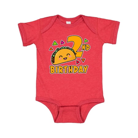 

Inktastic 2nd Birthday with Taco and Confetti Gift Baby Boy or Baby Girl Bodysuit