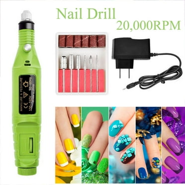 Nail File Art Mini Electric Drill Acrylic Manicure Polishing Tool Salon Machine Set Walmart Com