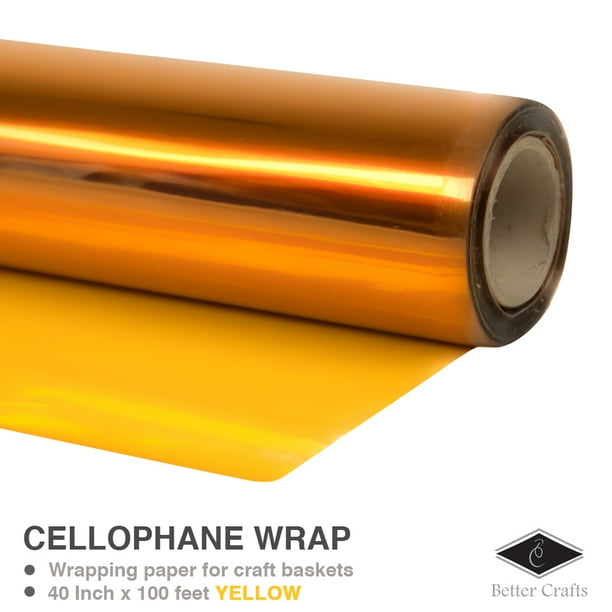 Cellophane Wrap 40"Inch x 100'Ft Mylar Sheet Cellophane Roll Great
