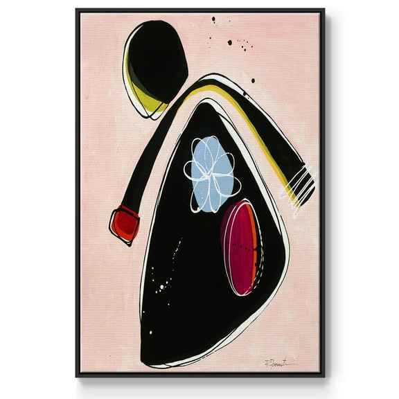 Wanna Play? II Framed Premium Gallery Wrapped Canvas - Ready to Hang - 17 x 25 - Black Floating Frame