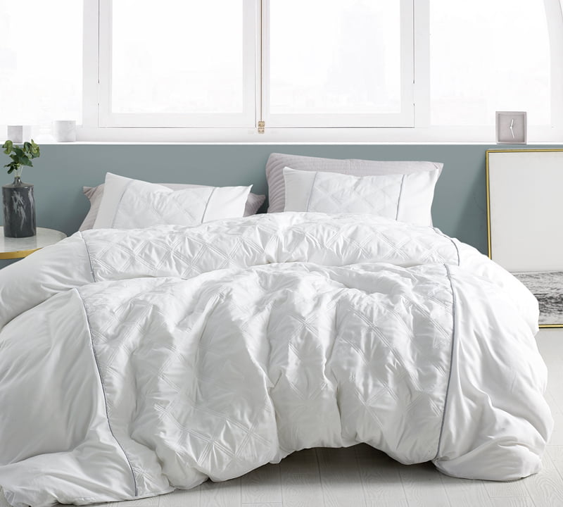 Le Blanc Textured Bedding Duvet Cover, White Textured King Size Duvet Cover