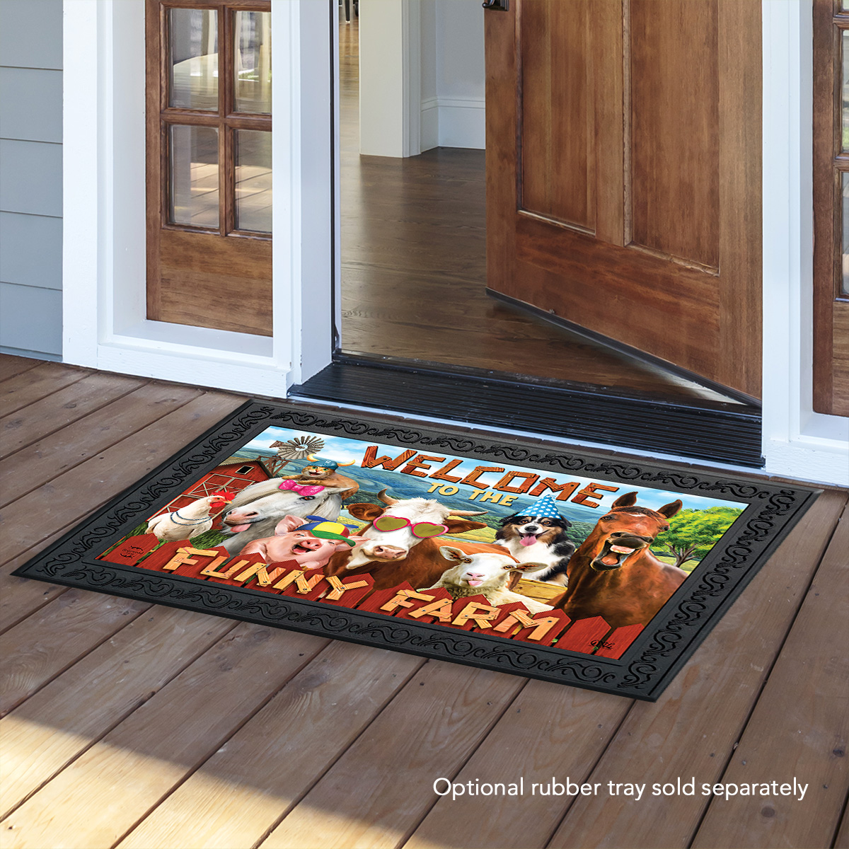 Funny Farm Summer Doormat Indoor Outdoor 18" x 30" Briarwood Lane