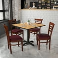 thumbnail image 2 of Flash Furniture HERCULES Series Ladder Back Mahogany Wood Restaurant Chair - Burgundy Vinyl Seat, 2 of 11
