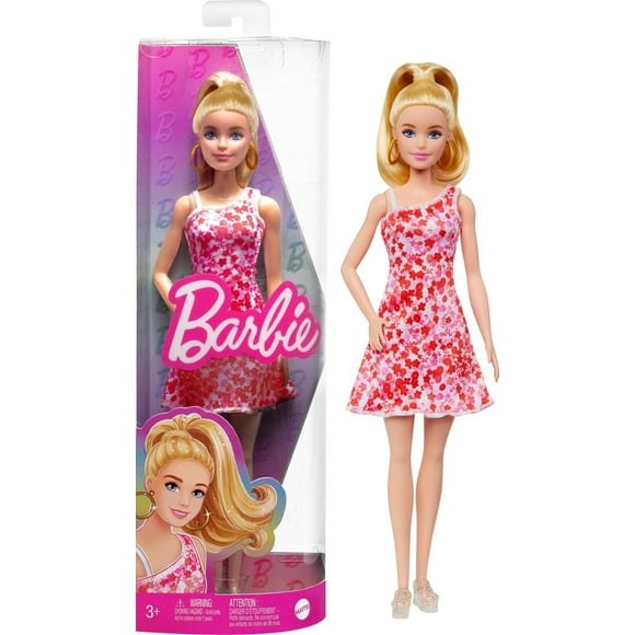 Barbie Fashionistas Doll #205 with Blond Ponytail and Floral Dress