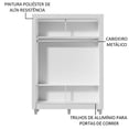 thumbnail image 5 of Ropero Closet Madesa Denver 2 puertas Corredizas con Espejo con pies BB, 5 of 5