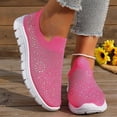 thumbnail image 7 of Womens Rhinestone Shoes Mesh Sparkling Glitter Slip On Sneaker Non Slip Running Walking Shoes Gym Sports Athletic Sneaker Lightweight Casual Fashion Sneakers, 41, 7 of 7