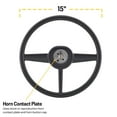 thumbnail image 3 of Speedway Motors 15 Inch Steering Wheel, Compatible with 1947-1954 Chevy GMC Truck, Fits 1969-1994 GM Tilt Columns, Satin Black Reproduction, 3 of 7