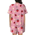 thumbnail image 3 of Picia Strawberry and Ladybugs Pajamas Sets for Women Soft Short-Sleeved Pjs with Lounge Shorts Two Piece Sleepwear-X-Large, 3 of 9