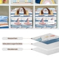 thumbnail image 4 of Yayeee Foldable Storage Basket for Shelves with Handles Waterproof Cloth Bins, White Hand Drawn Sailboats, 4 of 7