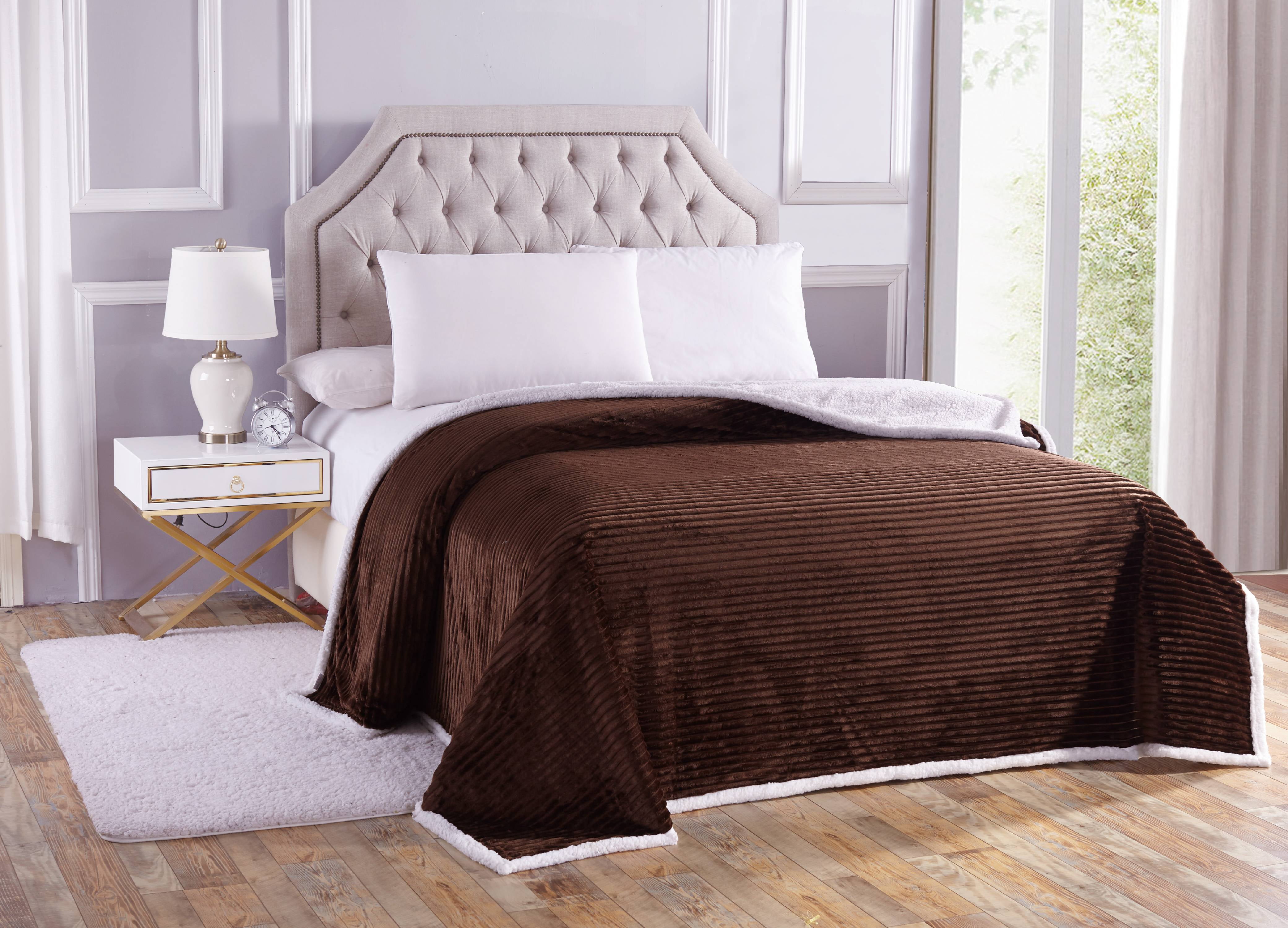 Ultra Soft & Cozy Oversized Premium Ribbed Sherpa Blanket Cover