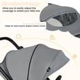 thumbnail image 5 of Costway Baby Stroller Foldable Infant Pram Stroller with Reclining Backrest Handle Gray, 5 of 9