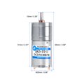thumbnail image 2 of Uxcell Silver Tone Micro Gear Box Motor Speed Reduction Geared Motor DC 24V 130RPM JGA25370, 2 of 7