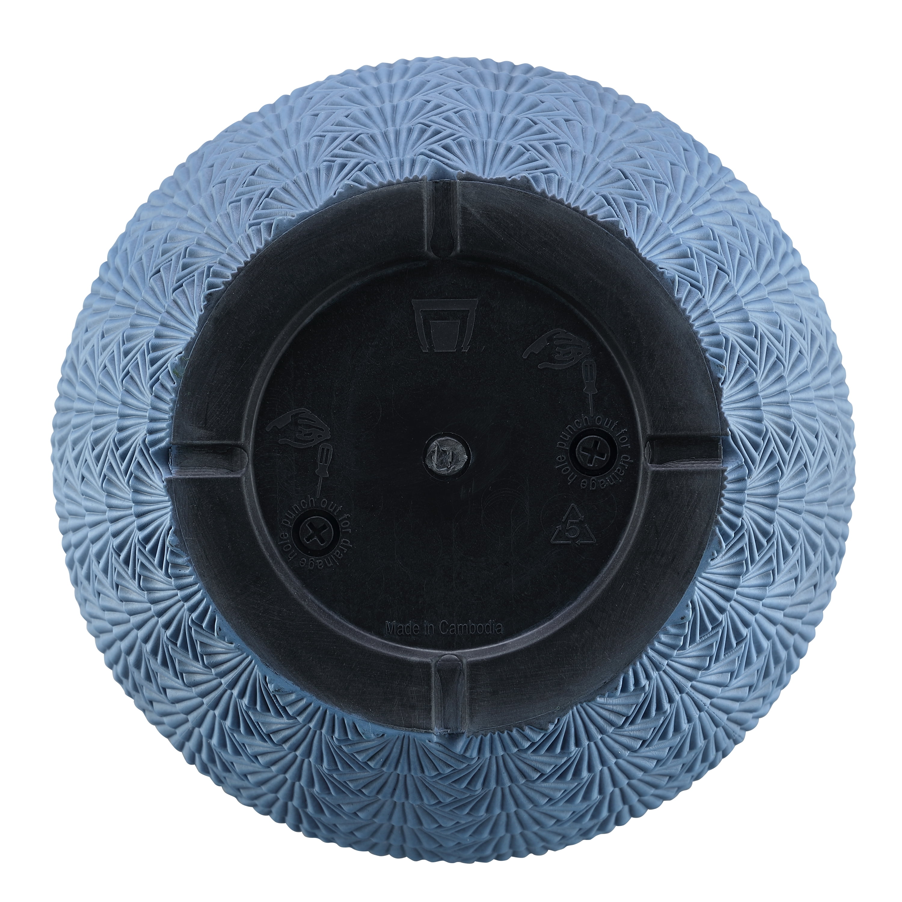 Mainstays Isla 12" x 12" x 9" Round Blue Paradise Plastic Planter