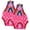 Hot Pink, variant on 2Pcs Female Dog Diapers, Reusable Washable Pet Sanitary Pants, Elastic Suspender with Adjustable Button and Polka Dots Print for Small and Medium Girl Doggy