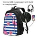 thumbnail image 2 of Fotbe Flamingo Mochila con Estampado y Puerto USB para Hombre y Mujer, Mochila Antirrobo, Mochila de Viaje, Mochila Escolar, Mochila Universitaria, 2 of 7
