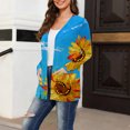 thumbnail image 2 of Kaondbfi Women's Cardigan, Lightweight Casual Printed Open Front Coat Floral Long Shrug Bolero Winter Clothing for Women, 2 of 5