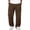 Brown #3, variant on Dresfit Corduroy Pants Men Baggy Wide Leg Sweatpants Fall Winter Drawstring Big and Tall Sweat Pants Oversized Elastic Waist Uncuffed Athletic Pants XL