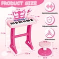 thumbnail image 4 of Piano Toy NEUBSAW de 37 teclas con micrófono para niñas de 3 a 7 años, 4 of 9