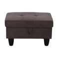 thumbnail image 5 of JESTOP 28.5" Ottoman with Storage, Fabric Ottoman Foot Rest Stool, Rectangle Upholstered Footstool, Storage Bench, 5 of 7