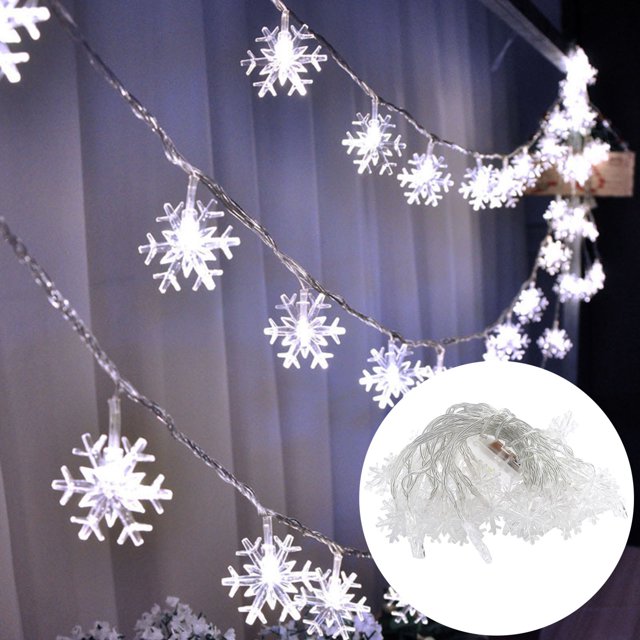 Teissuly Christmas Decorations Indoor 3 Meters 20 LEDs Snowflake Decorations Strings Fairy Lights for Christmas Tree, Bedroom, Patio, Garden, Party and Home Decor Teissuly WER202310232981