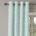thumbnail image 3 of Ambesonne Aqua Grommet Curtain, Beach Theme Sea Star, 50" x 63", Seafoam and White, 3 of 6