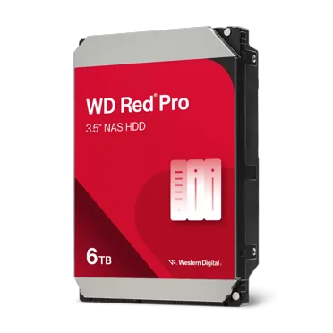 Western Digital 6TB WD Red Pro NAS SATA HDD, 3.5" Internal Hard Drive HDD, 7200 RPM, 256MB Cache, CMR - WD6005FFBX