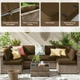 thumbnail image 3 of Kimunuk 14 Pcs Outdoor Slipcovers for Cushion, Replacement Outdoor Patio Cushion Covers with 3 Size, Waterproof and Zippered, Fit for Outdoor Furniture, Patio Sofa Couch, Covers Only, Chocolate, 3 of 6