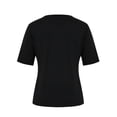 thumbnail image 4 of Enwejyy Women Casual Solid Hot Drilling Off The Shoulder Loose Blouse Tops T-Shirt, 4 of 4