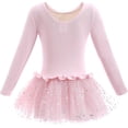 thumbnail image 2 of Dancina Girls Long Sleeve Leotard Sparkle Tutu Dress - Soft & Stretchy Ballerina Outfit for Ballet Class, Dance Recitals & Dress-up, 2 of 4