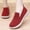 Deep Red, variant on LTTVQM Womens Orthopedic Shoes Arch Support Non Slip Slip on Running Shoes Wide Width Knitted Mesh Stretch Server Shoes Soft 2026 Foam Shoes Black 37(US-6.5)