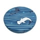 thumbnail image 1 of Disketp Sharks on White Blue Striped Funda Redonda para Taburete, Funda de Cojín para Silla de Bar Suave y Elástica-14 inch, 1 of 7
